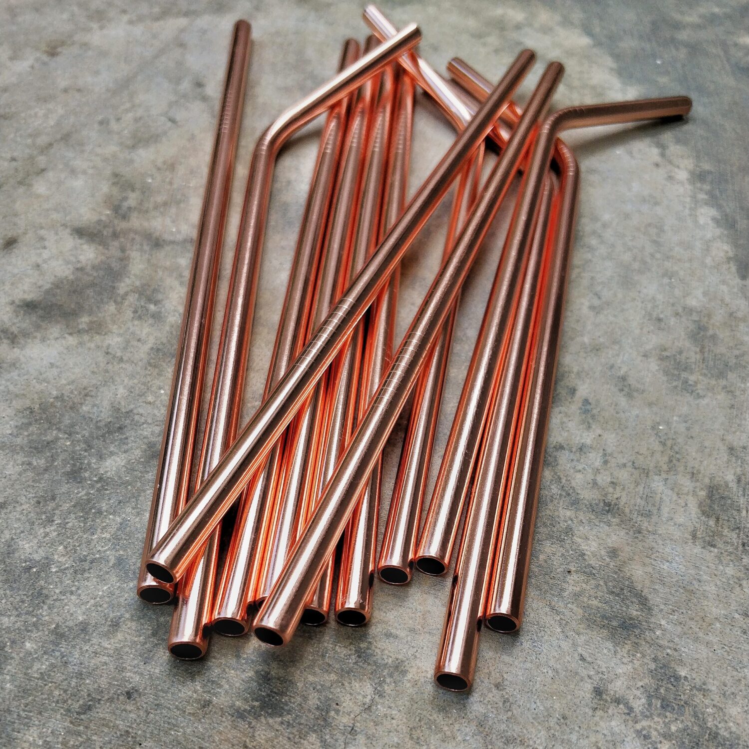Reusable copper straw (straight) x2